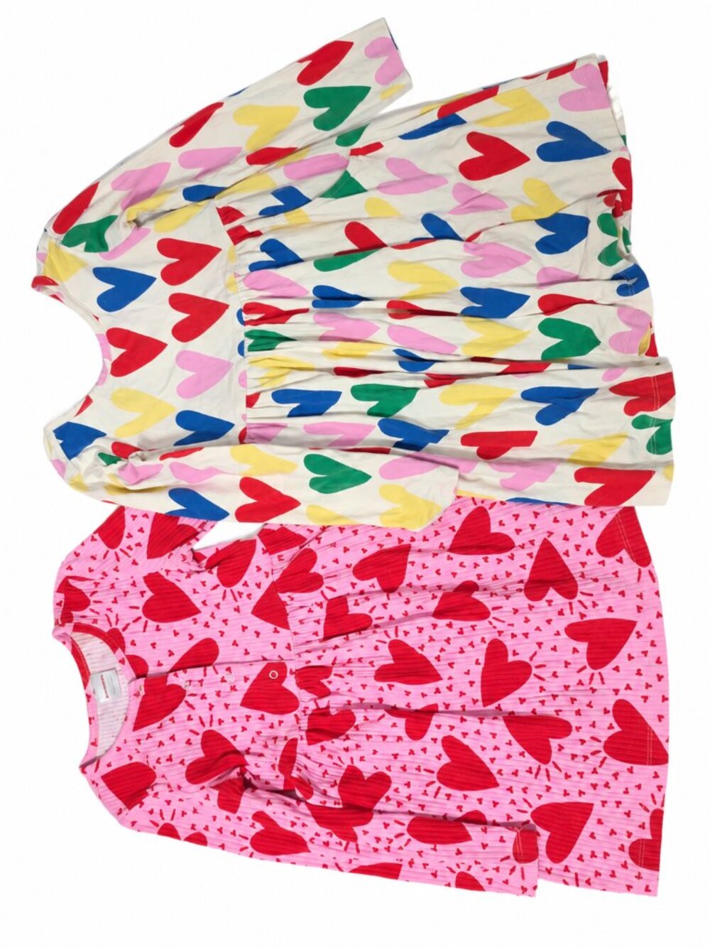 Hanna Andersson Girls Heart Dress Lot of 2 Size 5 110cm Valentine's Day